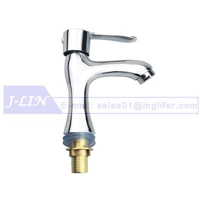 ING Classic Sink Kitchen Faucet Modern Single Handle - Solid Brass & Chrome Finish - Bathroom Basin Taps Hot/Cold Water